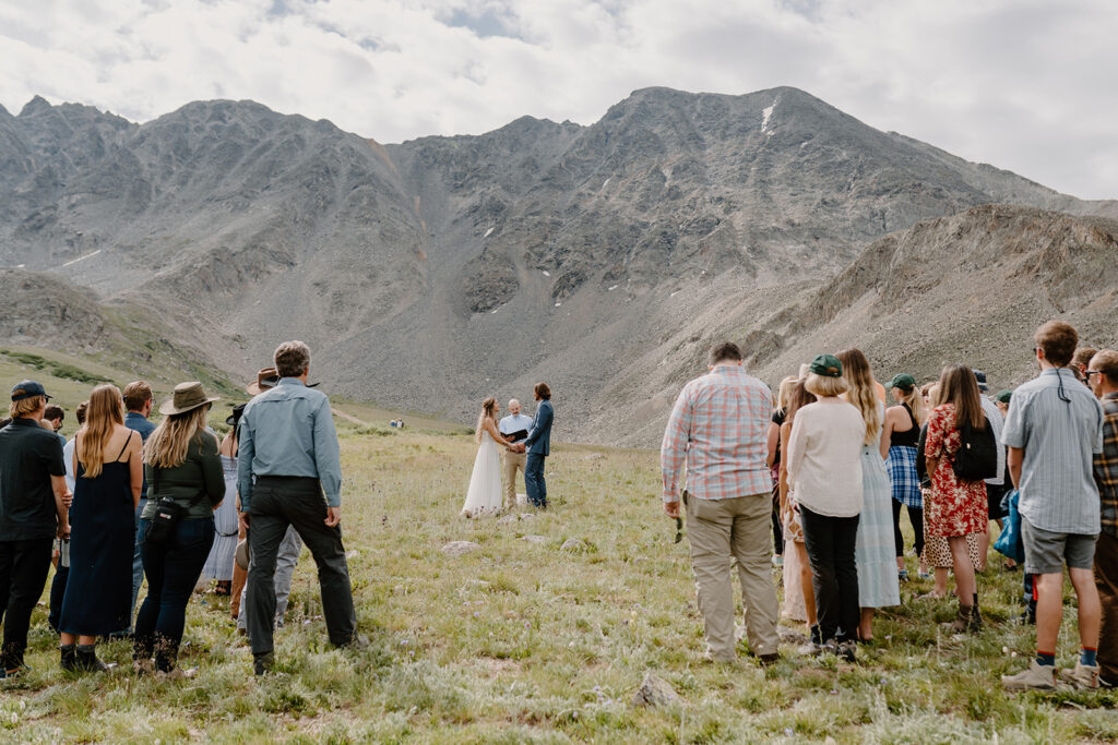 Breckenridge, Colorado wedding ceremony in the mountains