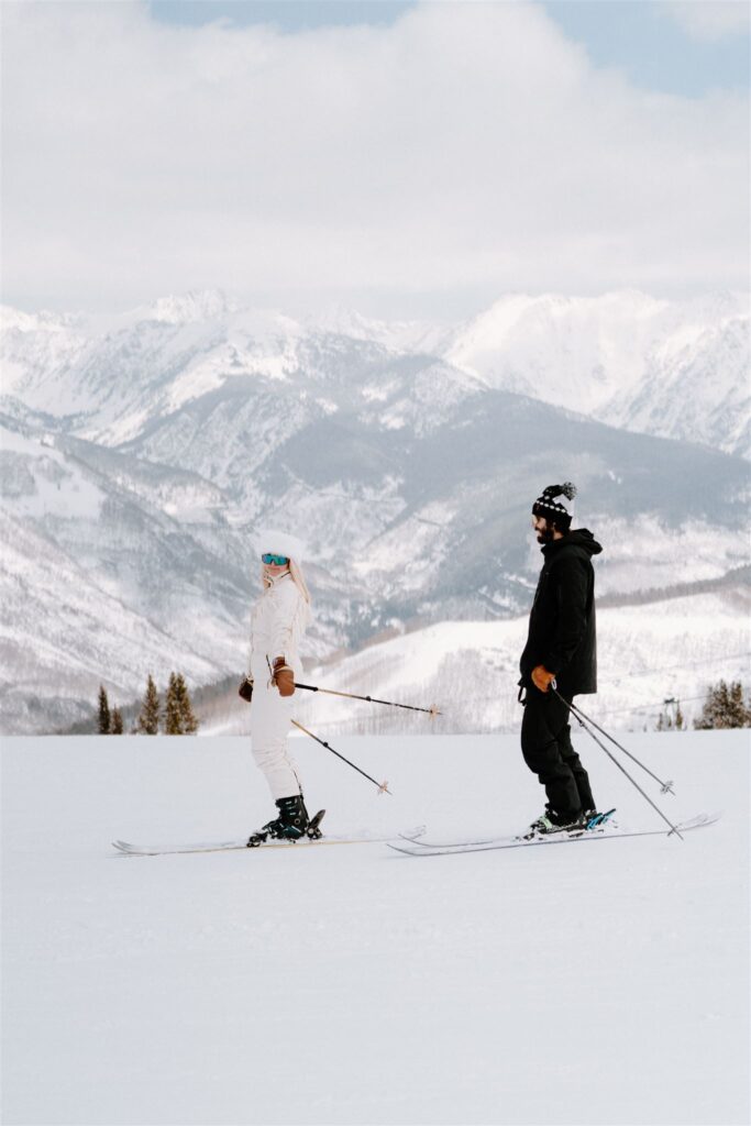 stunning adventure filled couple photos in Vail, Colorado