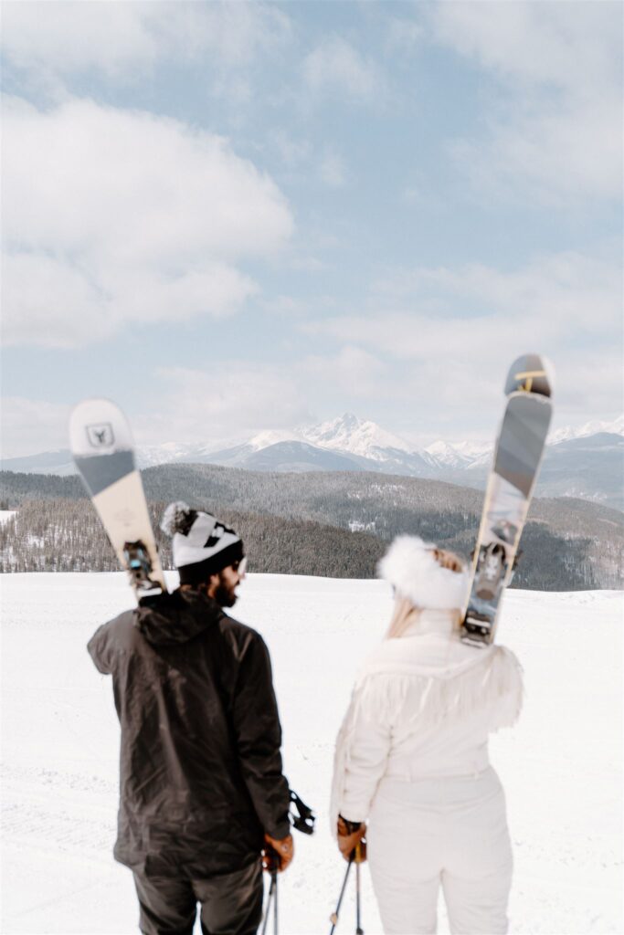 ski couple at Vail Mountain