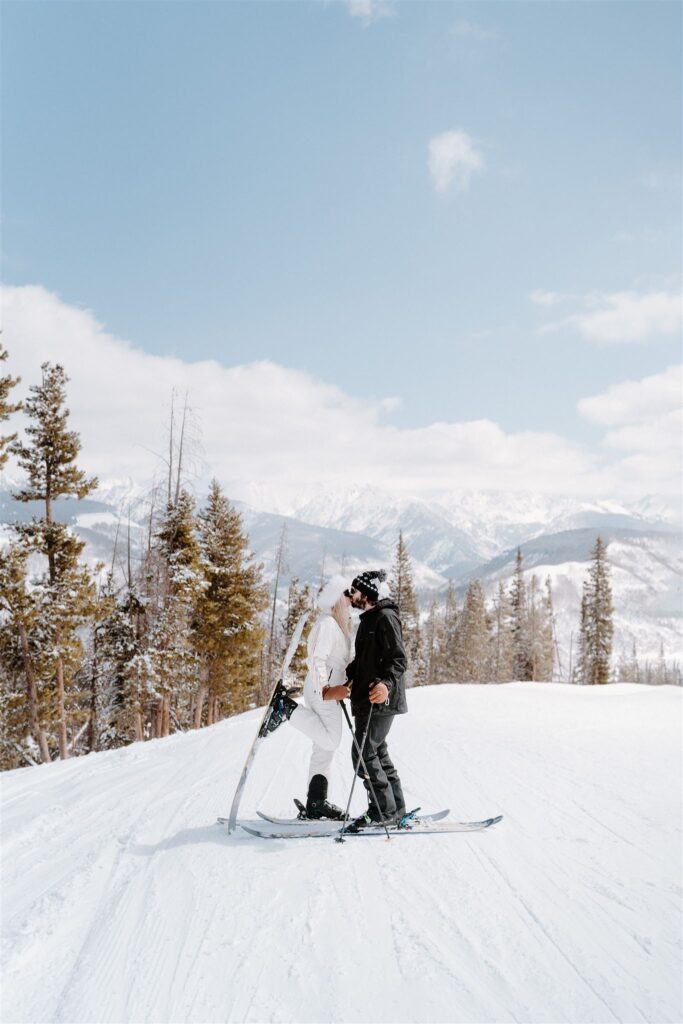 mountain engagement photos in Vail, CO