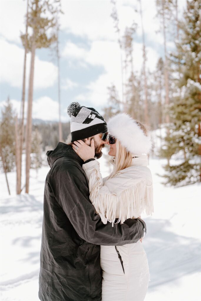 mountain engagement photos in Vail, CO