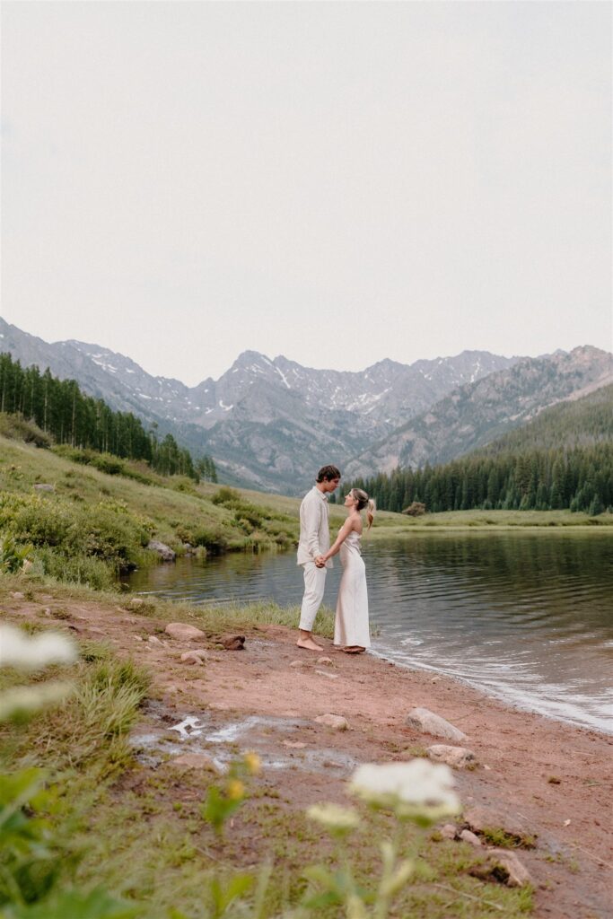 playful engagement photos in colorado