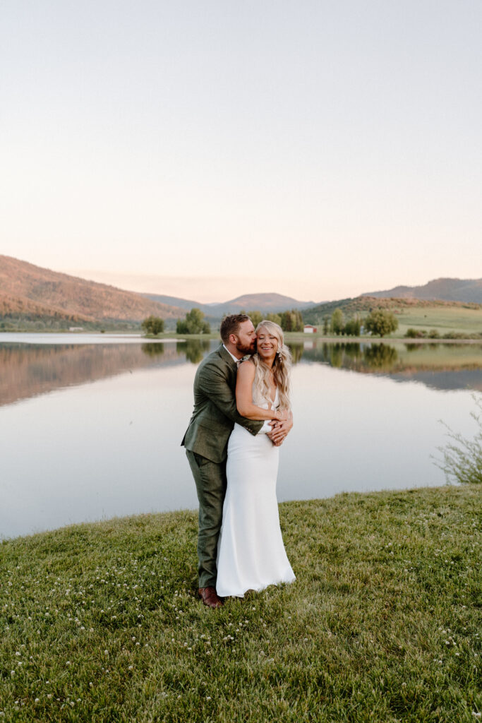 wedding in the mountains with earth tone color palette