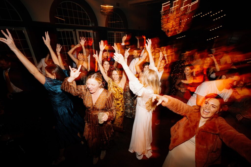 surf hotel wedding reception dance party
