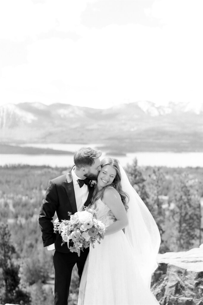 Bride and groom portraits in the Colorado mountains