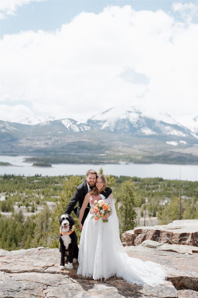 Bride and groom portraits in the Colorado mountains