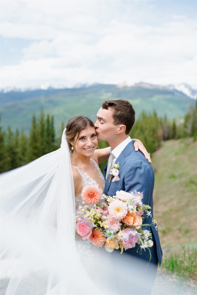 Mountain wedding couples portraits 