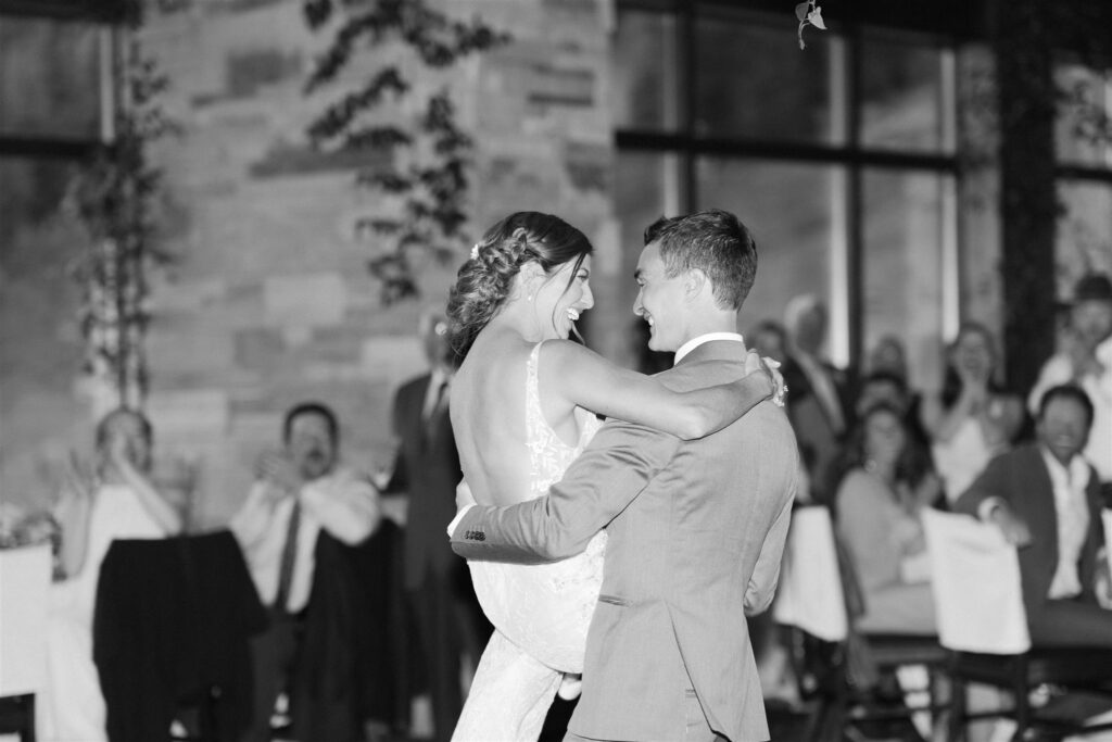 A Colorado mountain wedding reception at Vail Resort