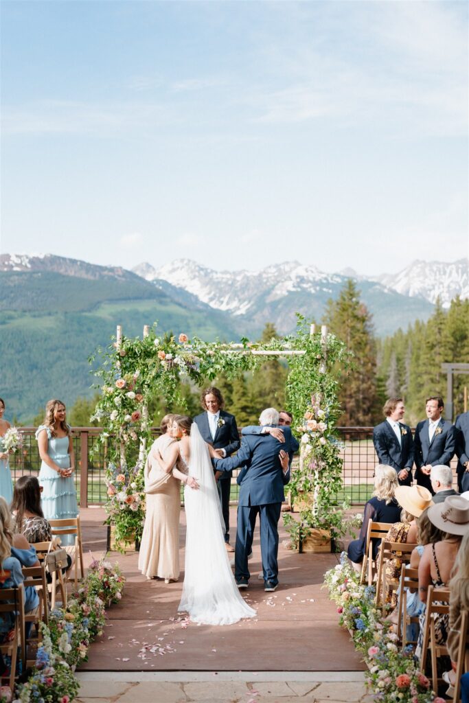 A Colorado mountain wedding ceremony at Vail Resort