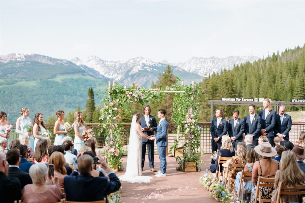 A Colorado mountain wedding ceremony at Vail Resort