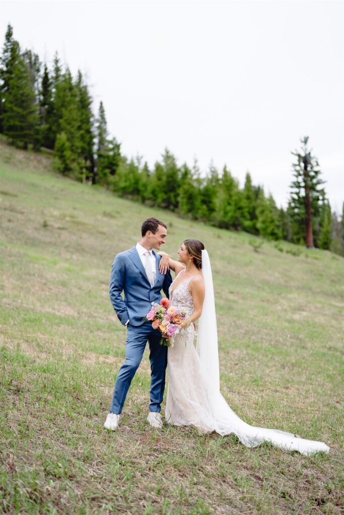 Mountain wedding couples portraits 