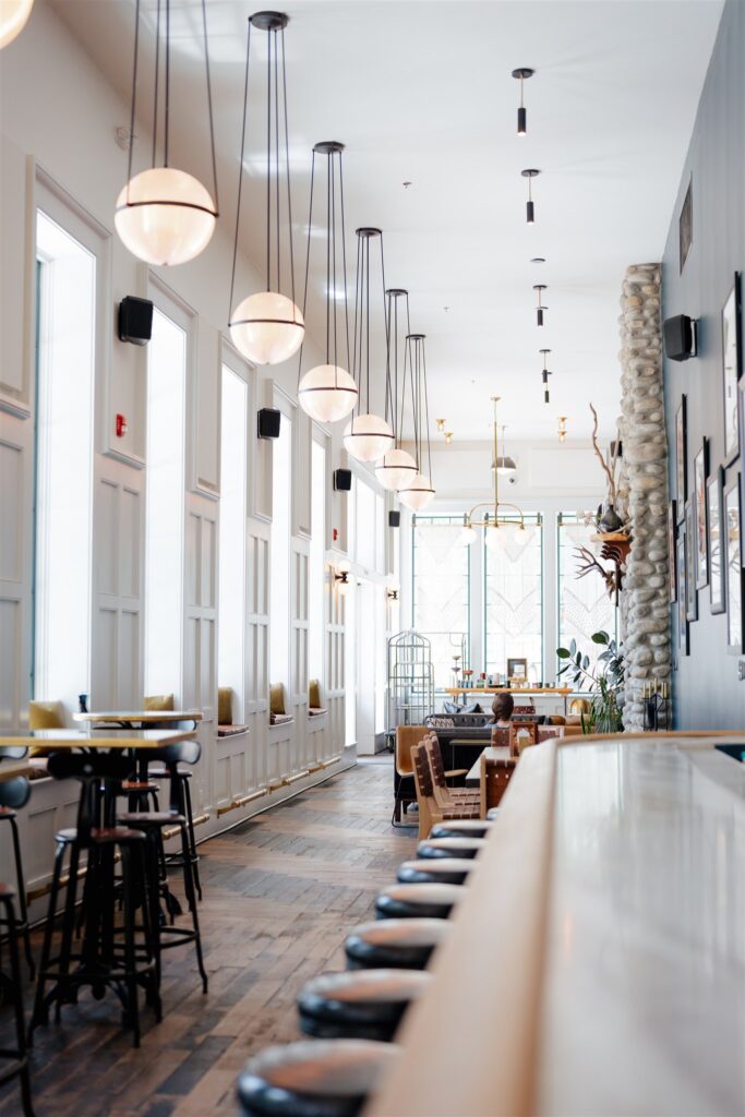 Inside the bar of the Surf Hotel in Buena Vista