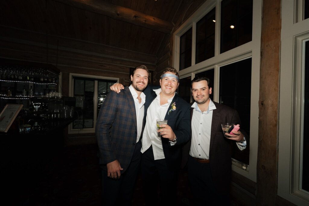 Beano's Cabin wedding reception with guests on the dance floor