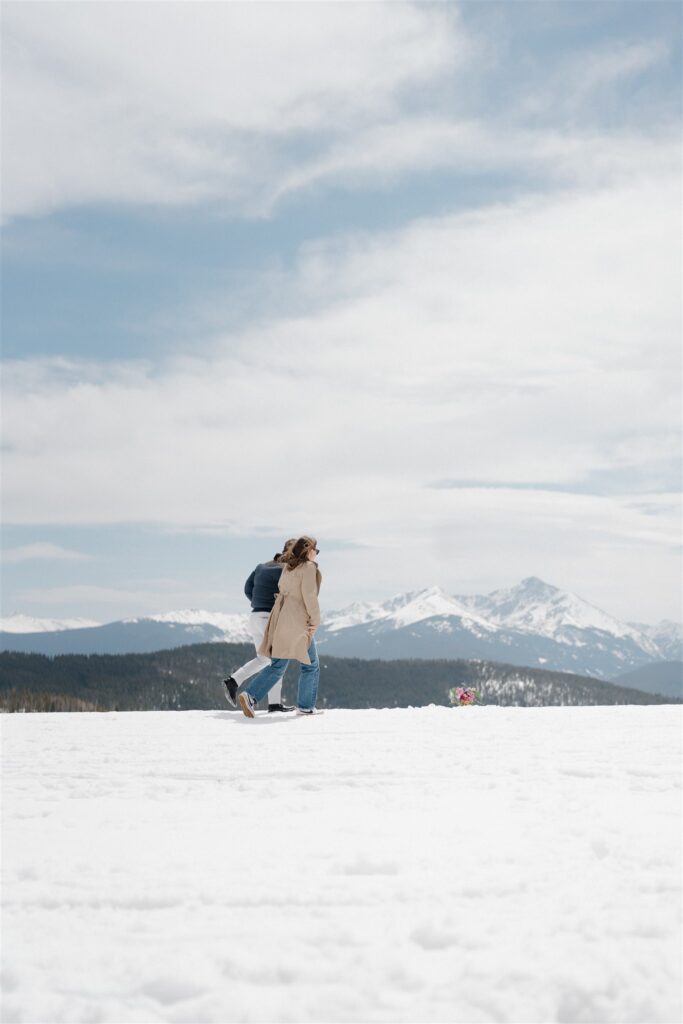 A snowy winter proposal on Vail Mountain