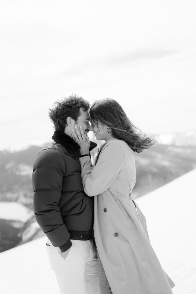A snowy winter proposal on Vail Mountain
