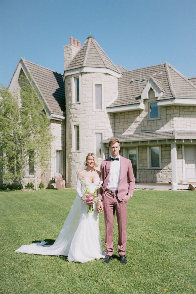 Greystone Castle wedding bride and groom portraits