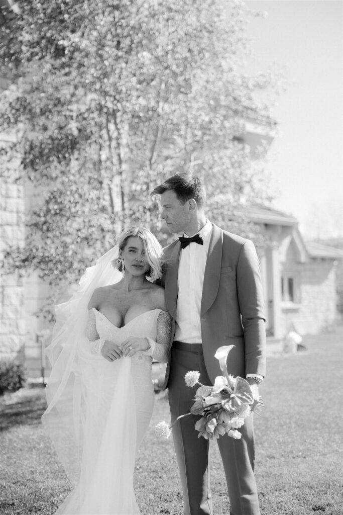Greystone Castle wedding bride and groom portraits
