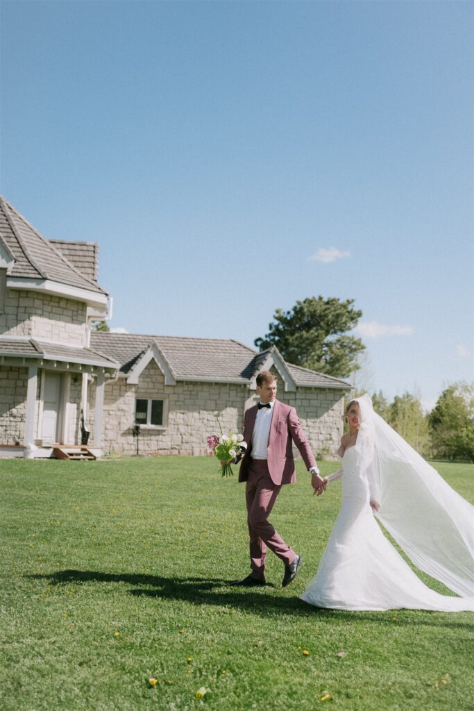 Greystone Castle wedding bride and groom portraits