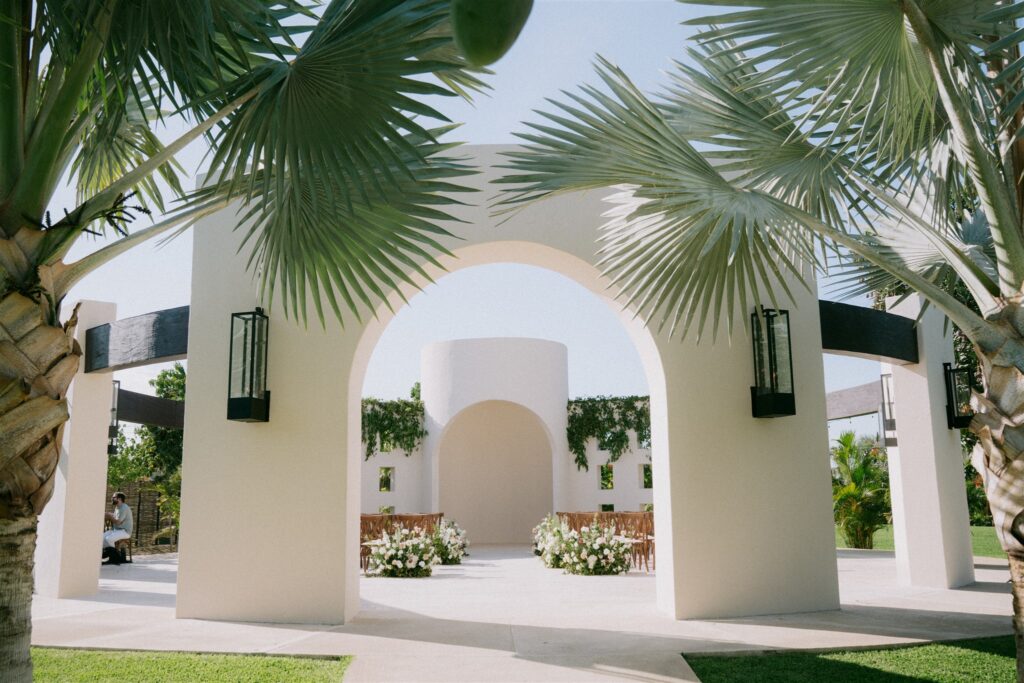 The ceremony space at Baja Luna in Mexico