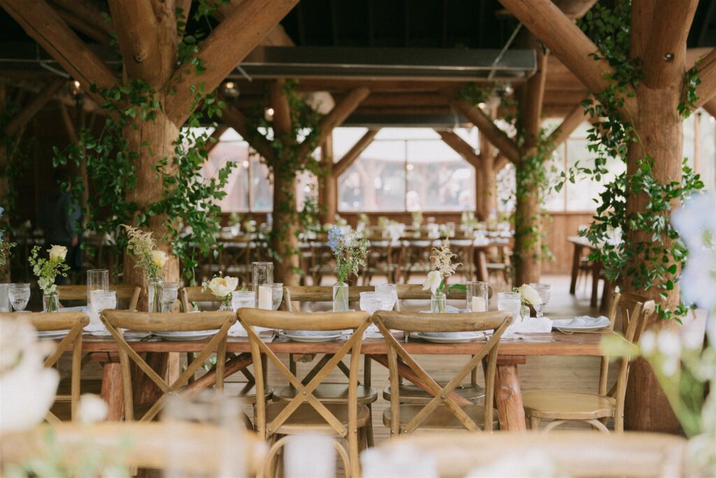 Wildflower wedding decor at Piney River Ranch