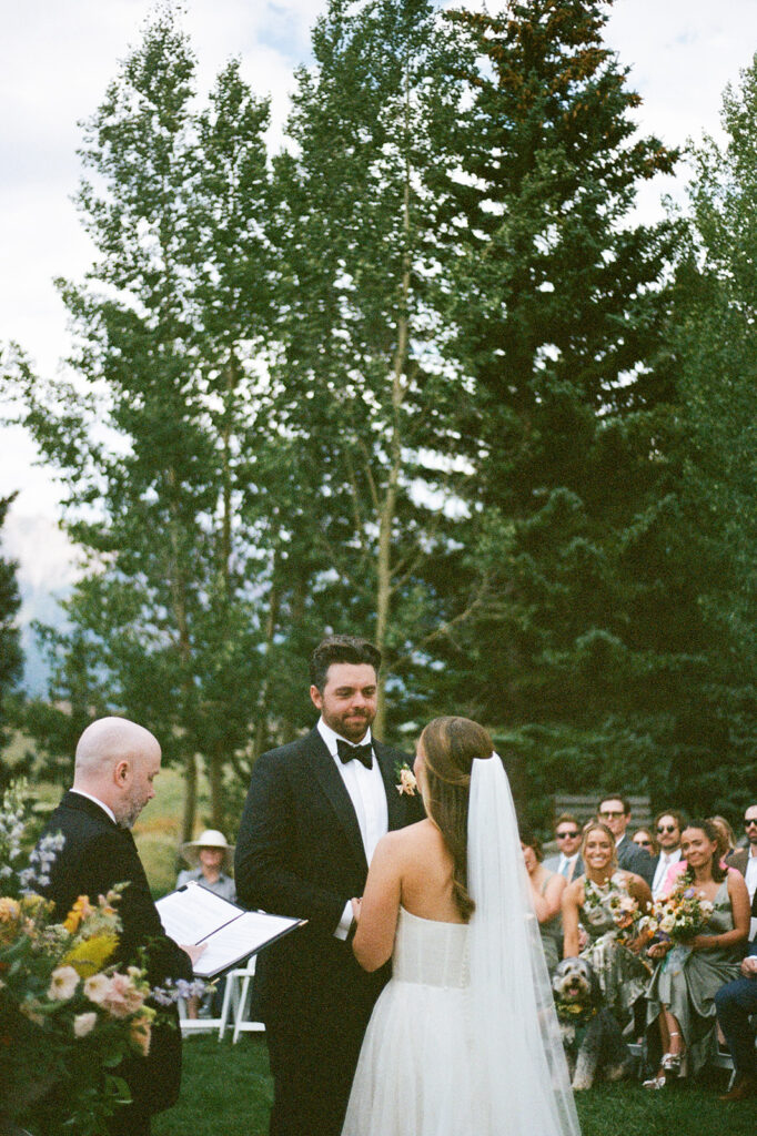 Colorado wedding ceremony at Mountain Wedding Garden