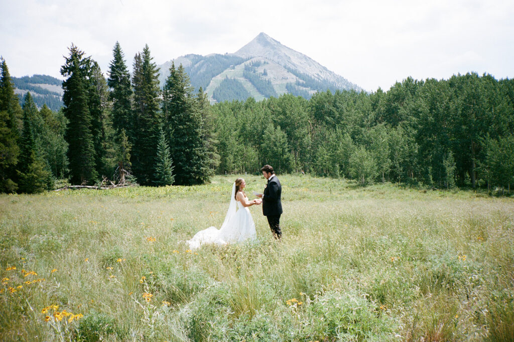 Wedding film photography in the Colorado mountains