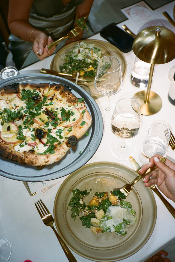 Pizza wedding catering at a Colorado wedding venue