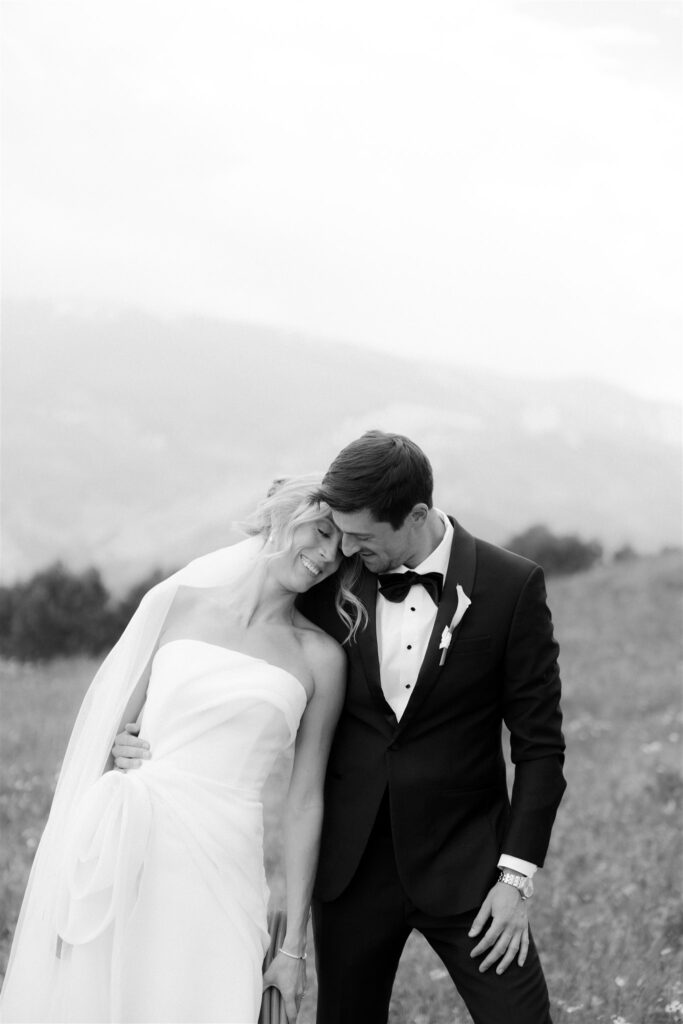 Colorado summer wedding portraits on Vail Mountain