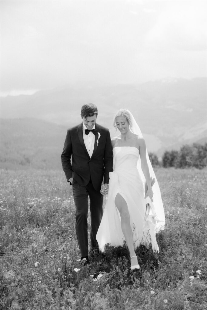 Colorado summer wedding portraits on Vail Mountain