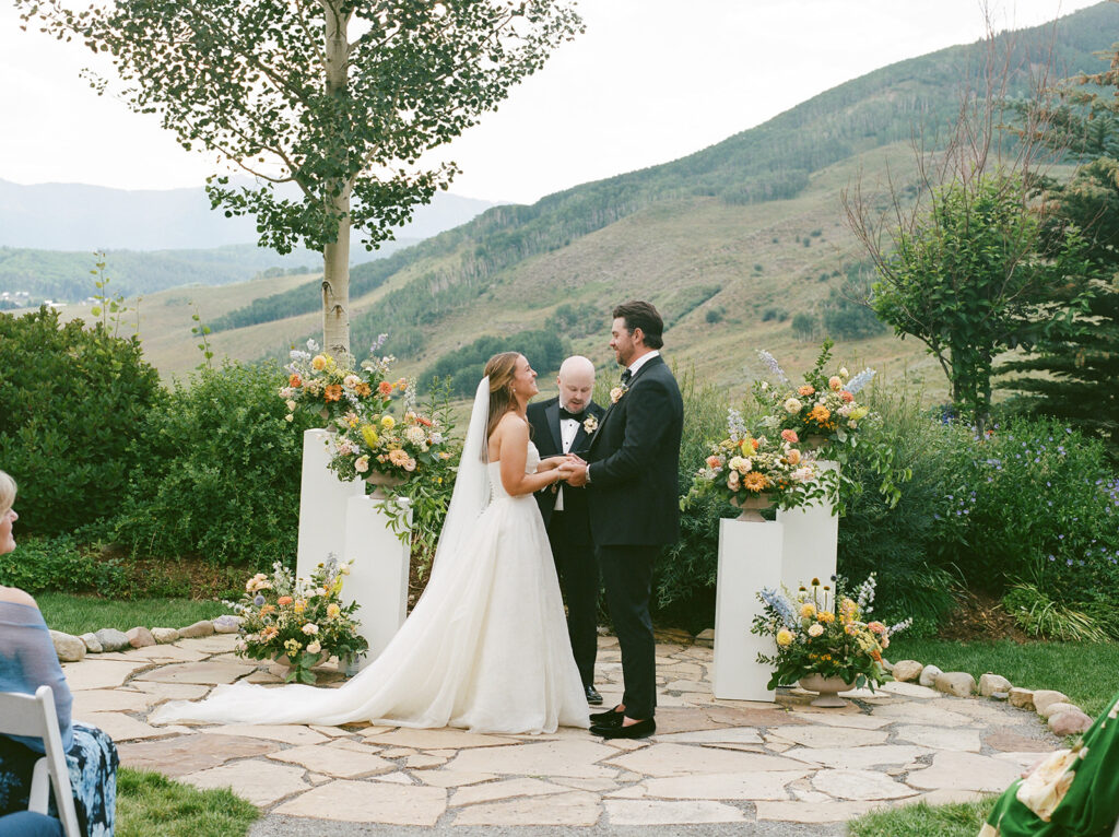 Colorado wedding ceremony at Mountain Wedding Garden