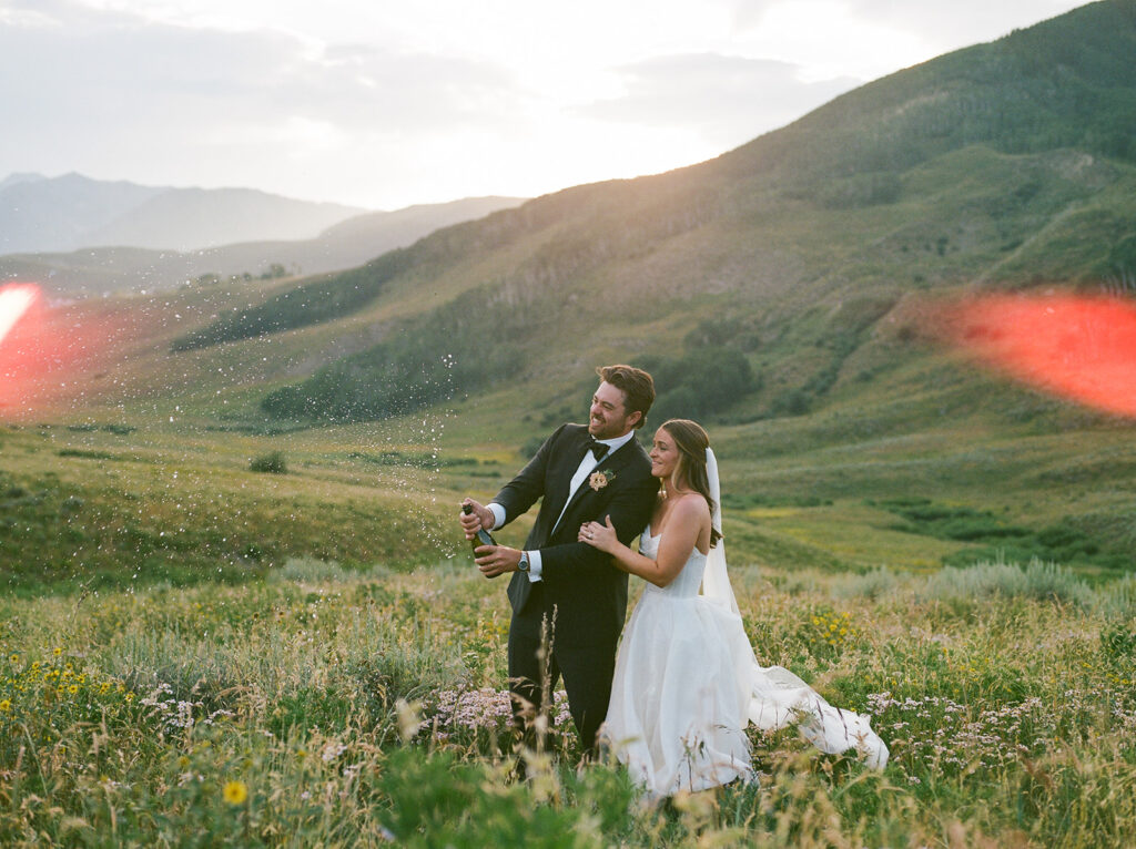 Wedding film photography in the Colorado mountains