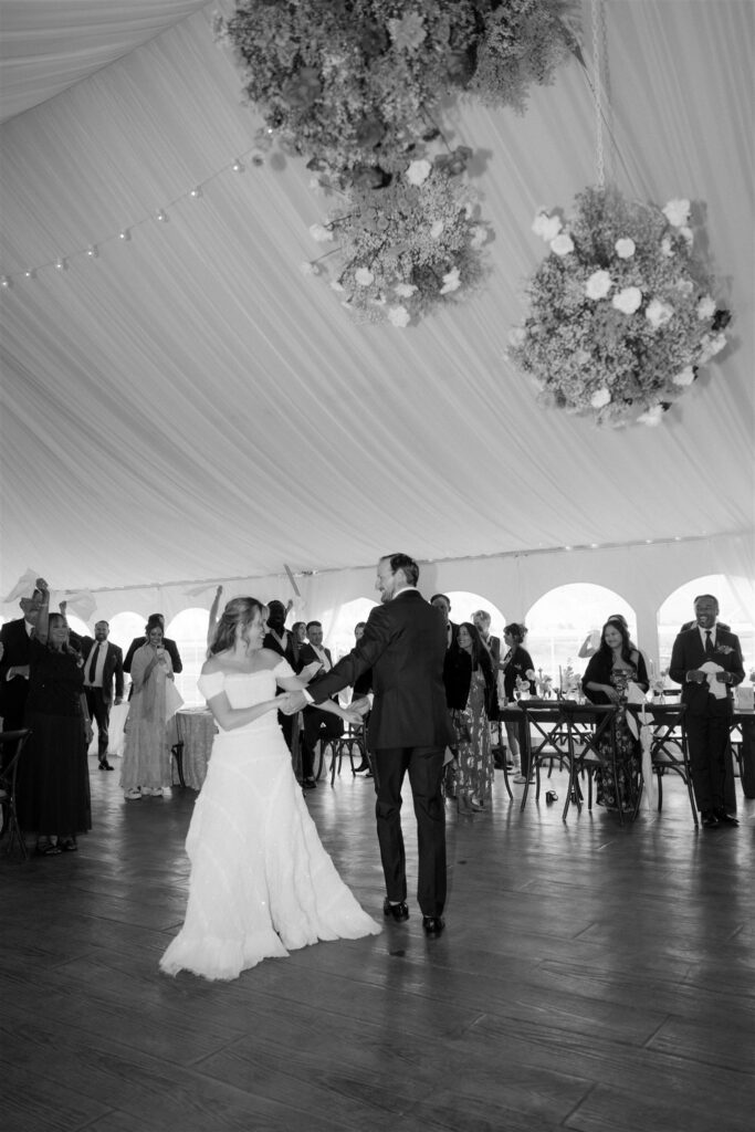 Camp Hale wedding reception first dance