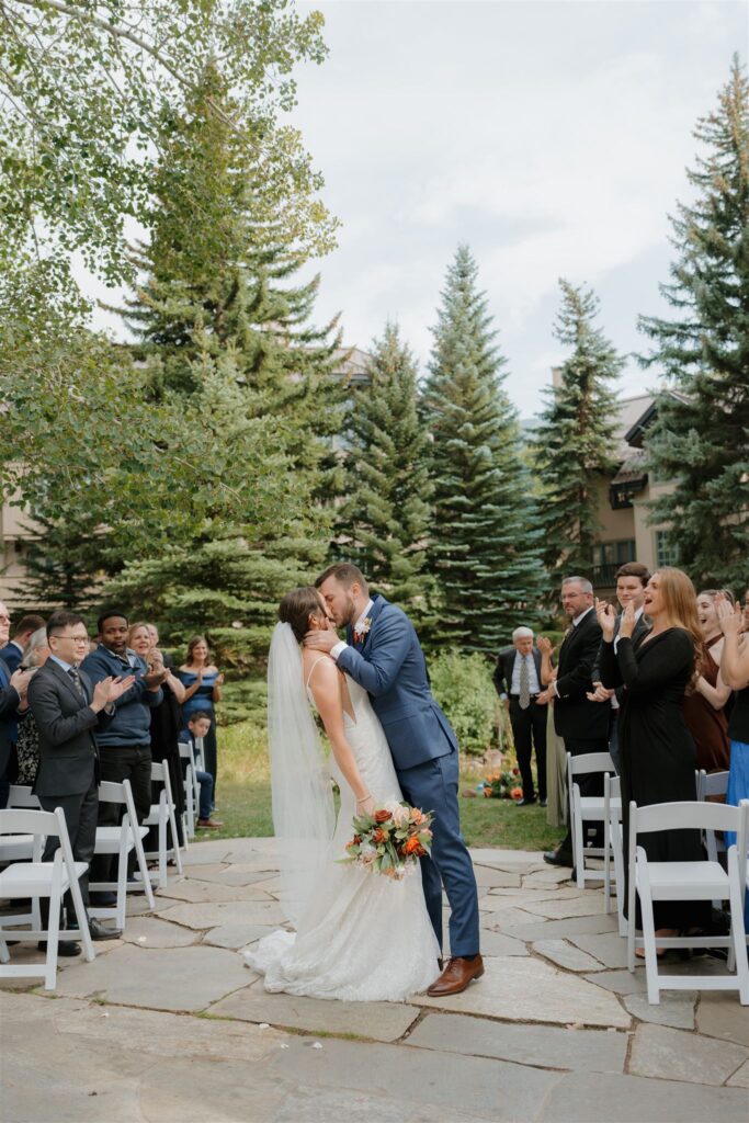 A Sonnenalp Hotel wedding ceremony in Vail, Colorado