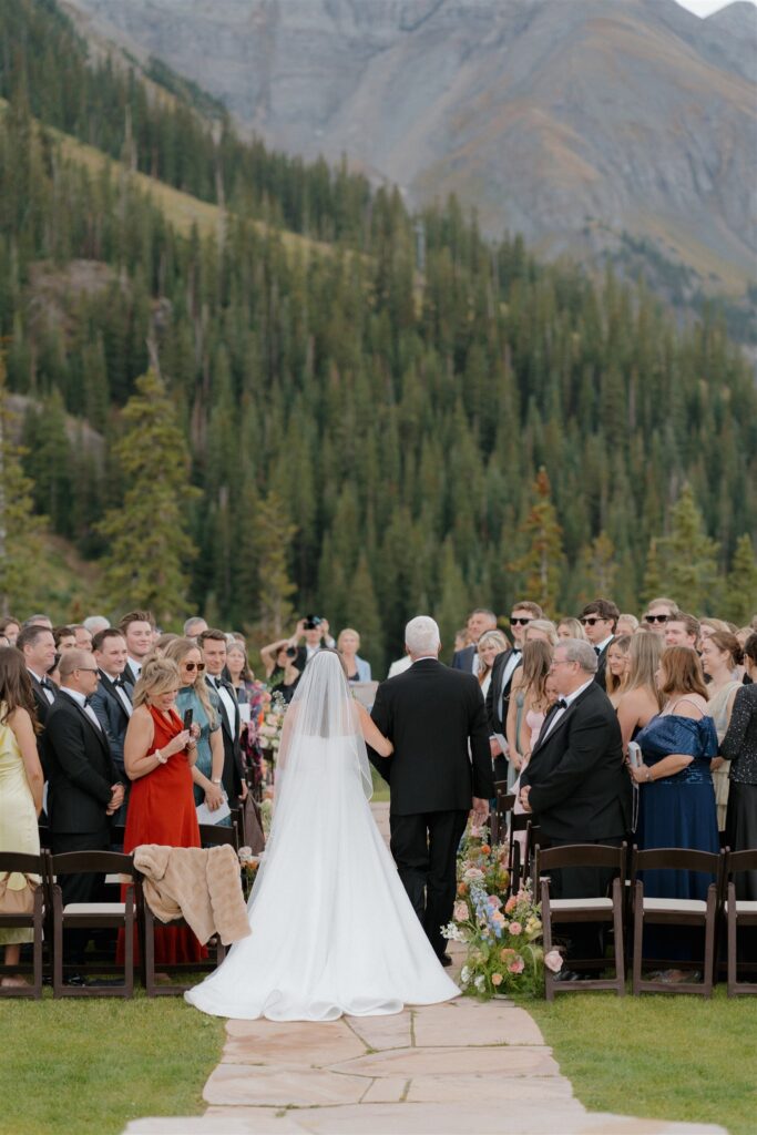 Palmyra Lookout wedding ceremony in Telluride, CO