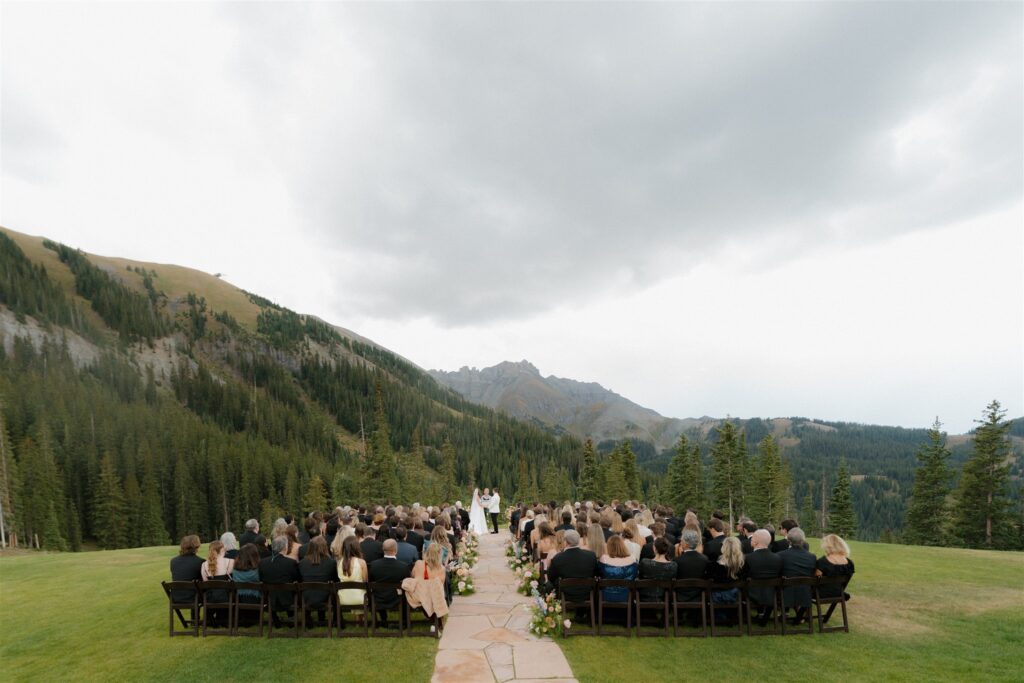 Palmyra Lookout wedding ceremony in Telluride, CO