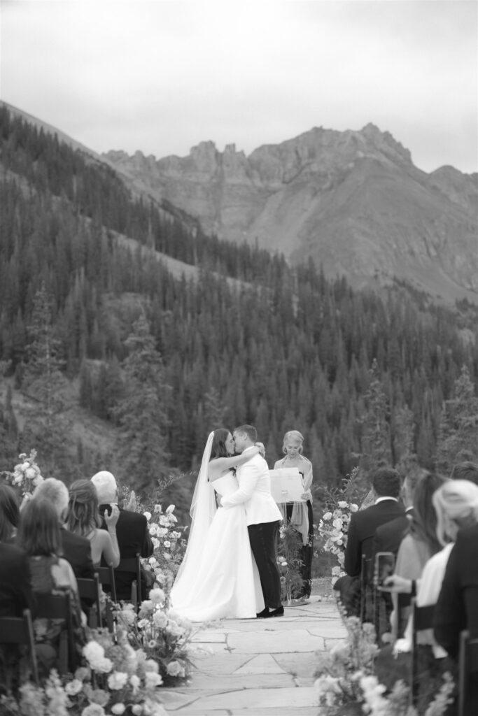 Palmyra Lookout wedding ceremony in Telluride, CO