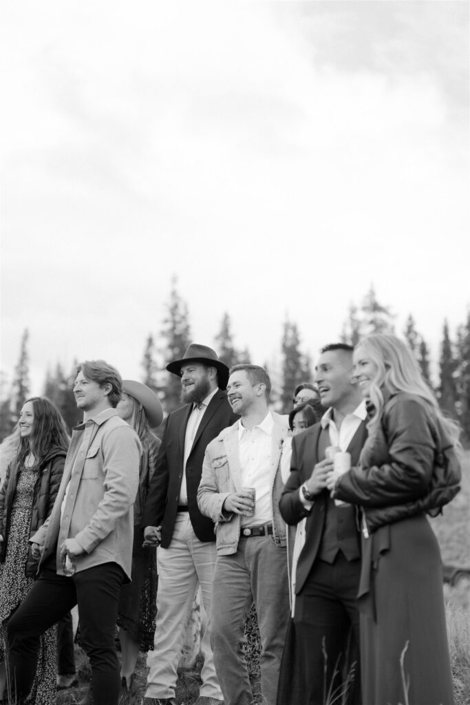 A non-venue wedding ceremony surrounded by the San Juan Mountains in Telluride