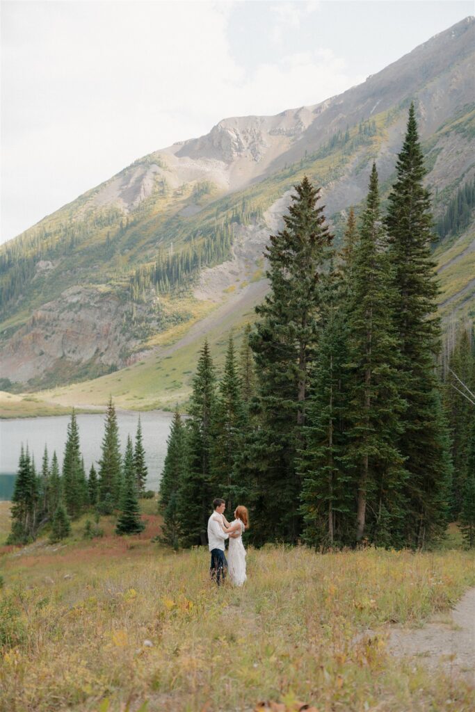 Summer mountain engagement photos in Crested Butte, Colorado