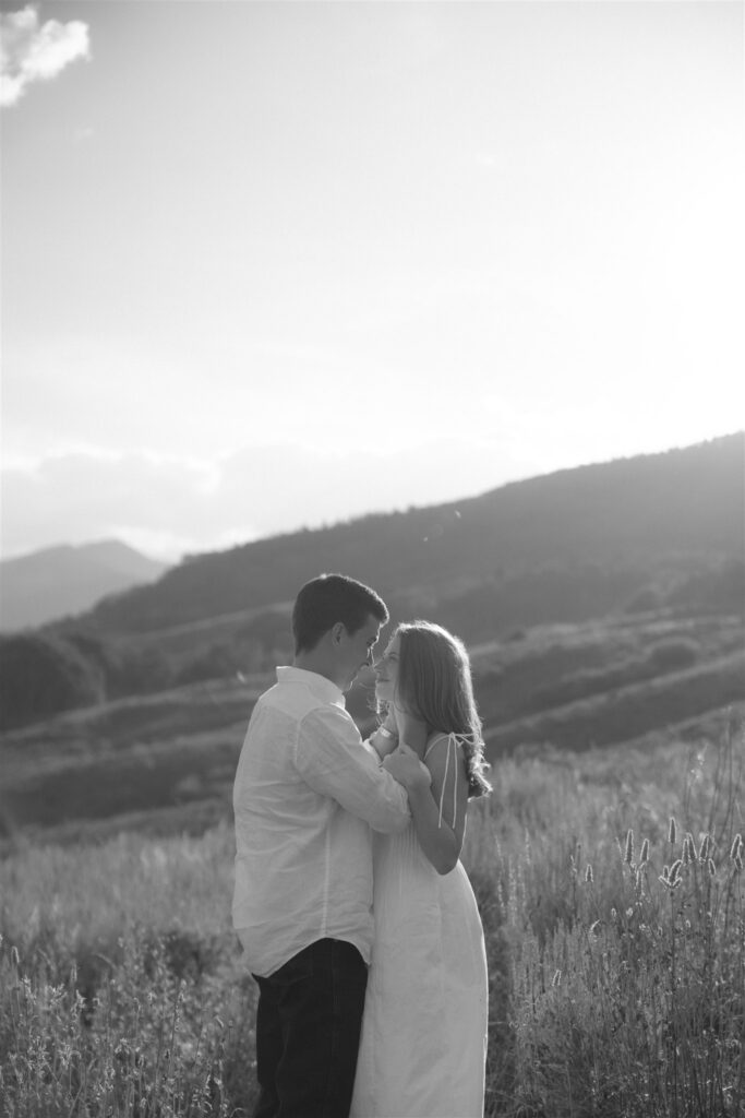 Summer mountain engagement photos in Crested Butte, Colorado