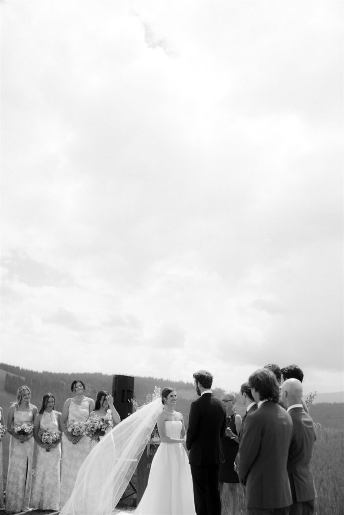 Colorado wedding ceremony at Vail Mountain Wedding Deck