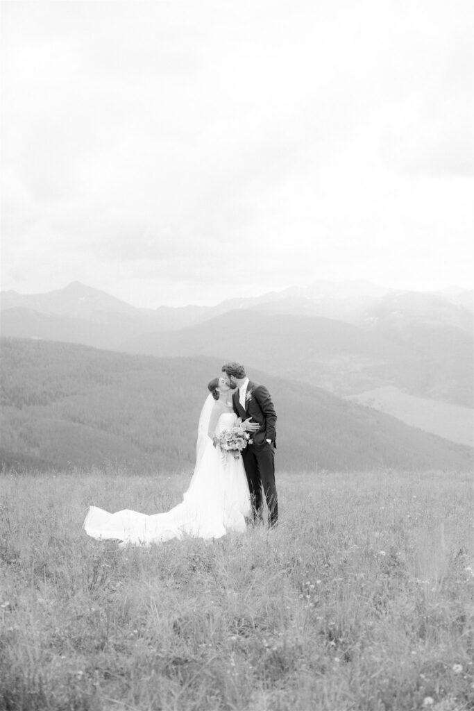 Vail mountain bride and groom portraits