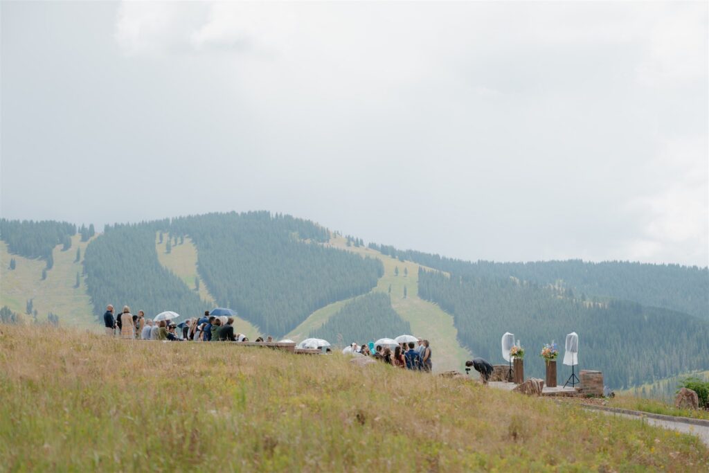 Holy Cross Event Deck wedding ceremony
