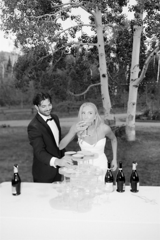 Colorado wedding reception in Steamboat Springs