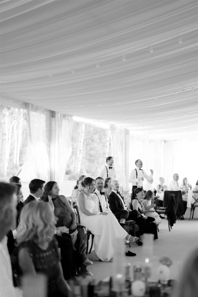 Colorado wedding reception in Steamboat Springs