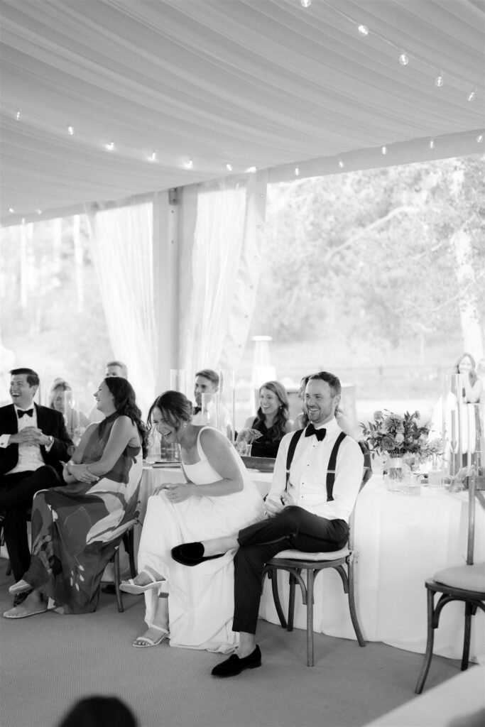 Colorado wedding reception in Steamboat Springs