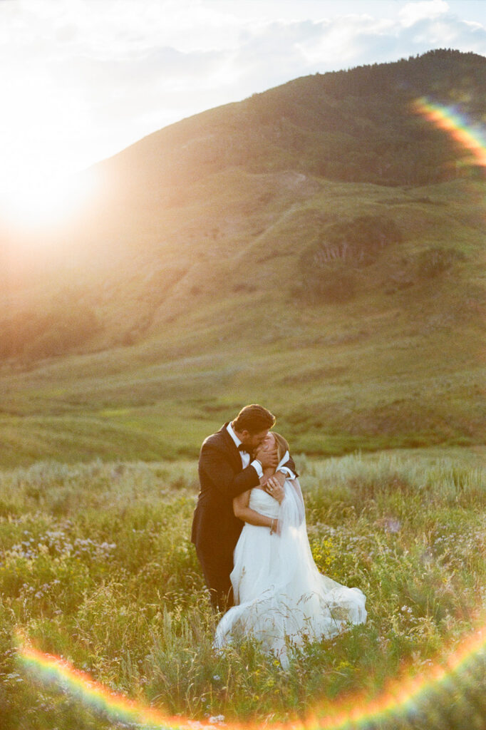 Crested Butte wedding photos on 35mm film