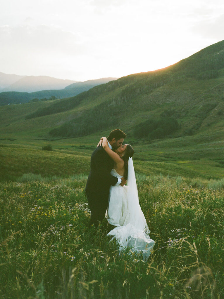 Crested Butte wedding photos on 35mm film