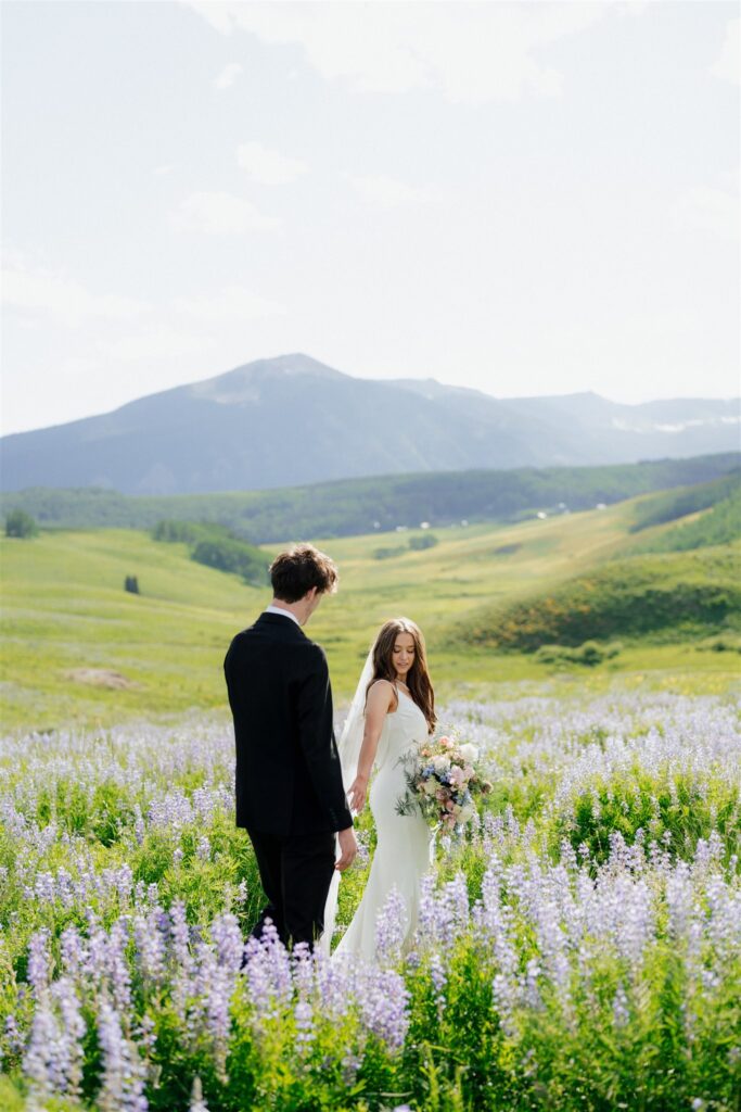 Summer wildflower wedding in Crested Butte, Colorado
