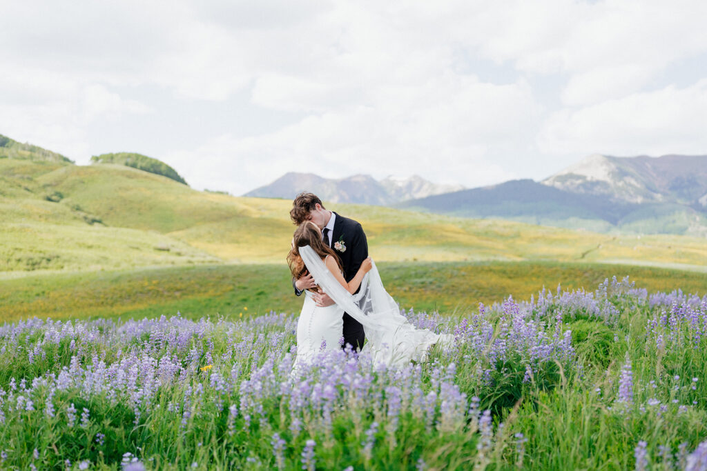 Summer wildflower wedding in Crested Butte, Colorado