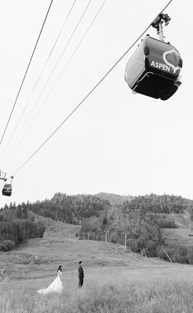 Aspen wedding portraits at Maroon Bells in Colorado